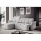 Canapé d'angle profondeur réglable BENSON velours Luxe gris clair, 4-5 places, angle gauche (vu de face) Canapé d'angle profondeur réglable BENSON velours Luxe gris clair, 4-5 places, angle gauche (vu de face)