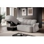 Canapé d'angle profondeur réglable BENSON velours Luxe gris clair, 4-5 places, angle gauche (vu de face) Canapé d'angle profondeur réglable BENSON velours Luxe gris clair, 4-5 places, angle gauche (vu de face)