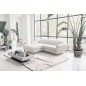 Canapé d'angle convertible en tissu luxe 5 places, MANCINI, coffre, blanc cassé, angle gauche Canapé d'angle convertible en tissu luxe 5 places, MANCINI, coffre, blanc cassé, angle gauche