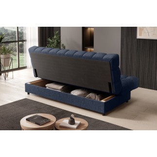 Canapé 3 places convertible CLARO en tissu bleu pâle