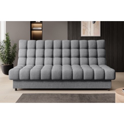 Canapé 3 places convertible CLARO en tissu gris