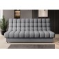 Canapé 3 places convertible CLARO en tissu gris Canapé 3 places convertible CLARO en tissu gris