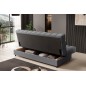 Canapé 3 places convertible CLARO en tissu gris Canapé 3 places convertible CLARO en tissu gris