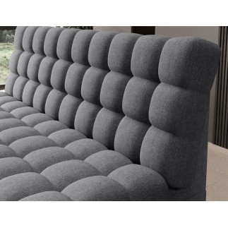 Canapé 3 places convertible CLARO en tissu gris