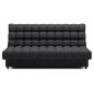 Canapé 3 places convertible CLARO en tissu gris foncé Canapé 3 places convertible CLARO en tissu gris foncé
