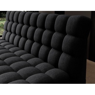 Canapé 3 places convertible CLARO en tissu gris foncé