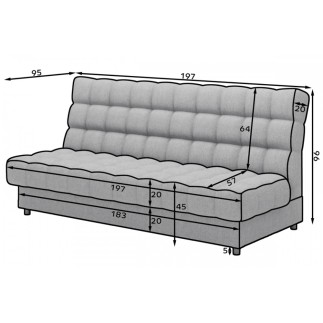 Canapé 3 places convertible CLARO en tissu gris foncé