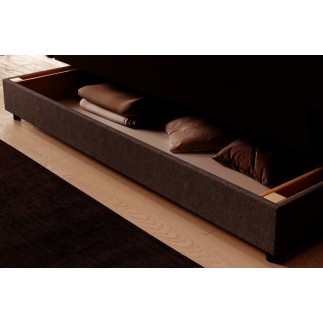 Canapé 3 places convertible CLARO en tissu chocolat