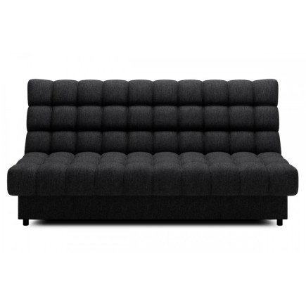 Canapé 3 places convertible CLARO en tissu noir