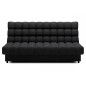 Canapé 3 places convertible CLARO en tissu noir Canapé 3 places convertible CLARO en tissu noir