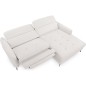 Canapé d'angle convertible en tissu luxe 5 places, MANCINI, coffre, blanc cassé, angle droit Canapé d'angle convertible en tissu luxe 5 places, MANCINI, coffre, blanc cassé, angle droit