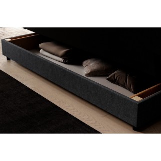 Canapé 3 places convertible CLARO en tissu noir