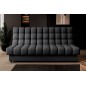 Canapé 3 places convertible CLARO en tissu gris foncé, angle droit Canapé 3 places convertible CLARO en tissu gris foncé, angle droit