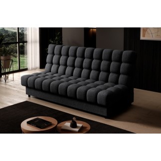 Canapé 3 places convertible CLARO en tissu gris foncé