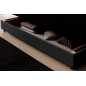 Canapé 3 places convertible CLARO en tissu gris foncé, angle droit Canapé 3 places convertible CLARO en tissu gris foncé, angle droit