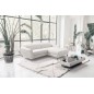 Canapé d'angle convertible en tissu luxe 5 places, MANCINI, coffre, blanc cassé, angle droit Canapé d'angle convertible en tissu luxe 5 places, MANCINI, coffre, blanc cassé, angle droit