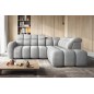 Canapé d'angle profondeur réglable FASANO velours Luxe gris clair, 5 places, angle droit (vu de face) Canapé d'angle profondeur réglable FASANO velours Luxe gris clair, 5 places, angle droit (vu de face)