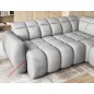 Canapé d'angle profondeur réglable FASANO velours Luxe gris clair, 5 places, angle droit (vu de face) Canapé d'angle profondeur réglable FASANO velours Luxe gris clair, 5 places, angle droit (vu de face)