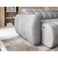 Canapé d'angle profondeur réglable FASANO velours Luxe gris clair, 5 places, angle droit (vu de face) Canapé d'angle profondeur réglable FASANO velours Luxe gris clair, 5 places, angle droit (vu de face)