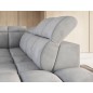 Canapé d'angle profondeur réglable FASANO velours Luxe gris clair, 5 places, angle droit (vu de face) Canapé d'angle profondeur réglable FASANO velours Luxe gris clair, 5 places, angle droit (vu de face)