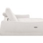 Canapé d'angle convertible en tissu luxe 5 places, MANCINI, coffre, blanc cassé, angle droit Canapé d'angle convertible en tissu luxe 5 places, MANCINI, coffre, blanc cassé, angle droit