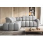 Canapé d'angle profondeur réglable FASANO velours Luxe gris clair 5 places, angle gauche (vu de face) Canapé d'angle profondeur réglable FASANO velours Luxe gris clair 5 places, angle gauche (vu de face)