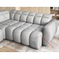 Canapé d'angle profondeur réglable FASANO velours Luxe gris clair 5 places, angle gauche (vu de face) Canapé d'angle profondeur réglable FASANO velours Luxe gris clair 5 places, angle gauche (vu de face)
