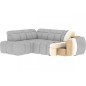 Canapé d'angle profondeur réglable FASANO velours Luxe gris clair 5 places, angle gauche (vu de face) Canapé d'angle profondeur réglable FASANO velours Luxe gris clair 5 places, angle gauche (vu de face)