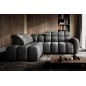 Canapé d'angle profondeur réglable FASANO velours Luxe gris foncé 5 places, angle gauche (vu de face) Canapé d'angle profondeur réglable FASANO velours Luxe gris foncé 5 places, angle gauche (vu de face)