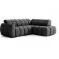 Canapé d'angle profondeur réglable FASANO velours Luxe gris foncé, 5 places, angle droit (vu de face) Canapé d'angle profondeur réglable FASANO velours Luxe gris foncé, 5 places, angle droit (vu de face)