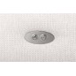 Canapé d'angle convertible en tissu luxe 5 places, MANCINI, coffre, blanc cassé, angle droit Canapé d'angle convertible en tissu luxe 5 places, MANCINI, coffre, blanc cassé, angle droit