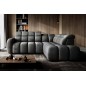 Canapé d'angle profondeur réglable FASANO velours Luxe gris foncé, 5 places, angle droit (vu de face) Canapé d'angle profondeur réglable FASANO velours Luxe gris foncé, 5 places, angle droit (vu de face)