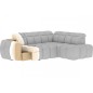 Canapé d'angle profondeur réglable FASANO velours Luxe gris foncé, 5 places, angle droit (vu de face) Canapé d'angle profondeur réglable FASANO velours Luxe gris foncé, 5 places, angle droit (vu de face)