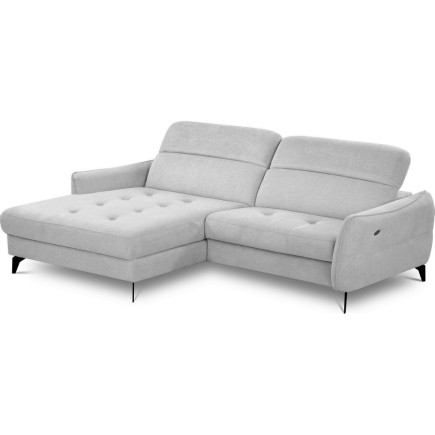 Canapé d'angle convertible en tissu luxe 5 places
