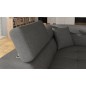 Canapé d'angle convertible - en tissu luxe 5 places ANNECY TISSU, couleur gris, angle gauche