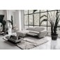 Canapé d'angle convertible en tissu luxe 5 places, MANCINI, coffre, gris, angle gauche Canapé d'angle convertible en tissu luxe 5 places, MANCINI, coffre, gris, angle gauche