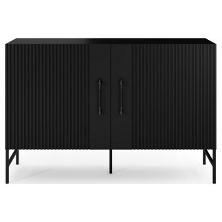 Beau buffet noir de qualité avec rangement, RAFI