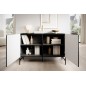 Beau buffet noir de qualité avec rangement, RAFI