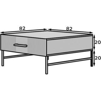 Table basse RALIA noire de qualité