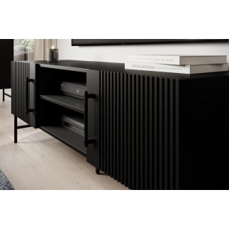Meuble TV design de qualité avec rangement, RAINER
