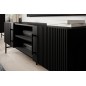 Meuble TV design de qualité avec rangement, RAINER, Noir
