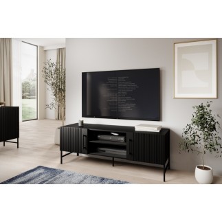 Meuble TV design de qualité avec rangement, RAINER