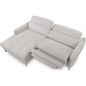 Canapé d'angle convertible en tissu luxe 5 places, MANCINI, coffre, gris, angle gauche Canapé d'angle convertible en tissu luxe 5 places, MANCINI, coffre, gris, angle gauche