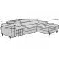Canapé d'angle convertible FELIX tissu bouclette taupe, 5 places, angle droit (vu de face) Canapé d'angle convertible FELIX tissu bouclette taupe, 5 places, angle droit (vu de face)
