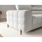 Canapé d'angle convertible FELIX tissu bouclette ivoire, 5 places, angle droit (vu de face) Canapé d'angle convertible FELIX tissu bouclette ivoire, 5 places, angle droit (vu de face)