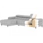 Canapé d'angle convertible FELIX en tissu bouclette ivoire, 5 places, angle gauche (vu de face) Canapé d'angle convertible FELIX en tissu bouclette ivoire, 5 places, angle gauche (vu de face)