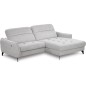 Canapé d'angle convertible en tissu luxe 5 places, MANCINI, coffre, gris, angle droit Canapé d'angle convertible en tissu luxe 5 places, MANCINI, coffre, gris, angle droit