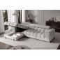 Canapé d'angle convertible FELIX en tissu bouclette gris clair, 5 places, angle gauche (vu de face) Canapé d'angle convertible FELIX en tissu bouclette gris clair, 5 places, angle gauche (vu de face)