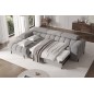 Canapé d'angle convertible FELIX VELOURS en velours gris 5 places, angle gauche (vu de face) Canapé d'angle convertible FELIX VELOURS en velours gris 5 places, angle gauche (vu de face)
