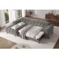 Canapé d'angle convertible FELIX VELOURS en velours gris foncé 5 places, angle gauche (vu de face) Canapé d'angle convertible FELIX VELOURS en velours gris foncé 5 places, angle gauche (vu de face)